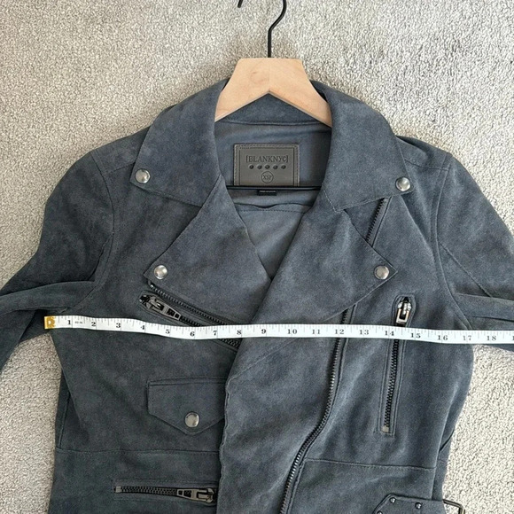 BLANK NYC Elliot Faux Suede Moto Jacket Size XS Petite - Picture 10 of 11